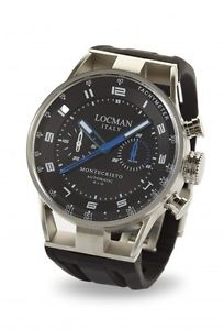 OROLOGIO LOCMAN WATCH MADE ITALY MONTECRISTO CHRONO AUTOMATICO 0514V03-00BKSSIK