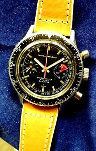 VINTAGE CHRONOGRAPH NIVADA GRENCHEN CHRONOMASTER AVIATOR SEA DIVER VALJOUX 23 !!