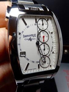 Eberhard Chrono 4 White Bracelet 99.99% LNIB Store Display 10k RARE in US