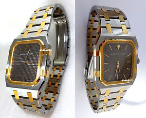 VINTAGE AUDEMARS PIGUET QUARTZ ROYAL-OAK STEEL & GOLD GENTS WRISTWATCH 1982