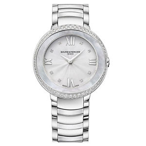 NEW Baume et Mercier Promesse Swiss Quartz Diamond Watch 10199