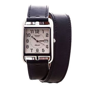 HERMES CAPE COD CC1.710 AUTOMATIC UNISEX WATCH DOUBLE TOUR SILVER DIAL STAINLESS