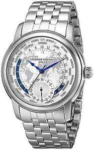 Frederique Constant Men's FC718WM4H6B World Timer Analog Display Swiss Automatic