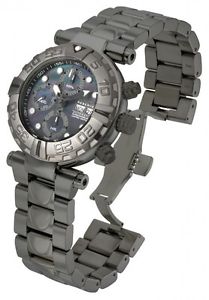 New Men's Invicta 13034 Subaqua Reserve Swiss Valjoux 7750 Black MOP Dial Watch