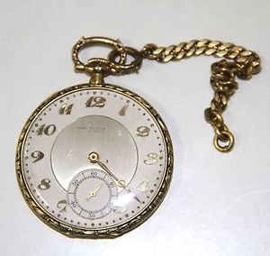 RE298 HAAS NEVEUX CIE. 18 K YELLOW GOLD AND ENAMEL. METALLIC DIAL. END 19th C.
