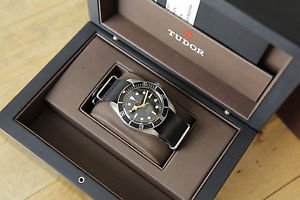 Tudor HERITAGE BLACK BAY Black Wrist Watch for Men w/ Extra NATO Straps