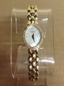 Vintage 14k Yellow Gold Ladies MOVADO Watch with Diamond Bezel