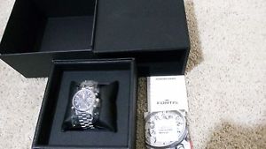 Fortis 627.22.31 M Men's Spacematic Alarm Chronograph Black Dial Watch New W Tag
