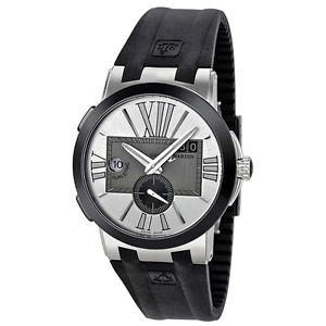 Ulysse Nardin Executive Dual Time Automatic Silver Dial Mens Watch 243-00-3-421