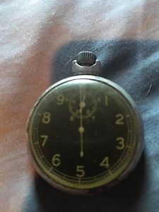 Antique Rare Side Winder Military Chronograph Pocket Watch