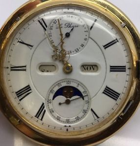 LE PHARE MINUTE REPEATER Triple Date Moonphase POCKET WATCH 18K