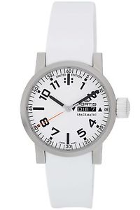 Fortis Men's 623.10.42 Si.02 Spacematic Automatic White Rubber Wristwatch