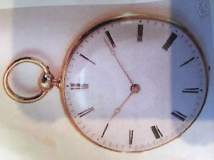 Gold Pocket Watch Rare French c1840 solid 18k Gold