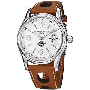 FREDERIQUE CONSTANT MEN'S 45MM BROWN LEATHER BAND AUTOMATIC WATCH FC-303HS6B6
