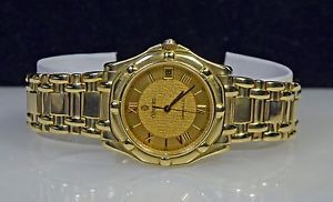 MENS CONCORD SARATOGA 18K SOLID YELLOW GOLD  WATCH 50-C2-230 - 121 GRAMS