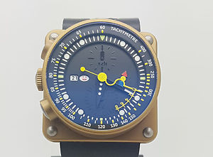 Very Rare Alain Silberstain Ikrono Titanium Automatic Chronograph 47mm B&P