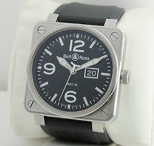 Bell & Ross BR01-96 Big Date 46mm Stainless Steel Watch! Box & Papers