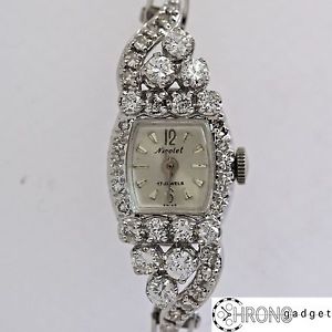 Nicolet 1930's Art Deco 14K 2.0CTW Ladies Diamond Bracelet Watch