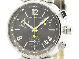 Polished LOUIS VUITTON Tambour Chronograph Quartz Ladies Watch Q1321 (BF110384)
