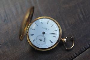 J. Perrenoud 18K Gold Swiss Pocket Watch 20 Jewels