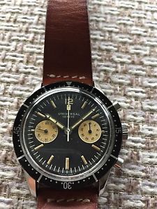 VINTAGE UNIVERSAL GENEVE VERY LARGE DIVERS CHRONOGRAPH RARE IN GREAT CONDITION
