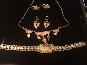 Stunning Black Hills Gold Watch With Necklace, Ring and Matching Earrings