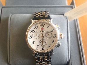 Michele Ladies Fluette TwoTone Gold/Silver Diamond Watch MWW24A000007