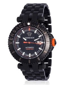 VERSACE WATCHES Orologio V-Race Driver Uomo Nero, Acciaio Inossidabile 100%