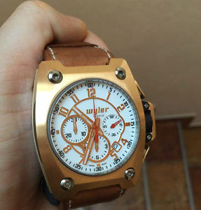 Wyler Incaflex Limited Edition of 3999 18k Rose Gold Box/Papers