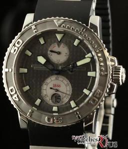 Ulysse Nardin NEW Maxi Marine Diver 263-33-3/91 Silver Box/Papers/Warranty #UN4