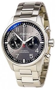 Alpina Startimer Pilot Chronograph Antracite Sunray Dial Stainless Steel Mens