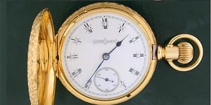 1897 ILLINOIS BUNN SPECIAL 24-JEWEL with NOS 14kt HUNTER CASE. 138 GRAMS T.W.