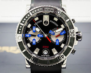 Ulysse Nardin Maxi Marine Diver Chronograph SS / Rubber 8003-102-3/92