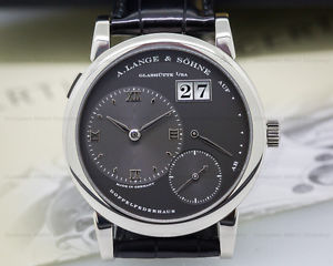 A Lange & Sohne Lange 1 Grey Slate Dial White Gold / Deployment 101.030 B & Cert