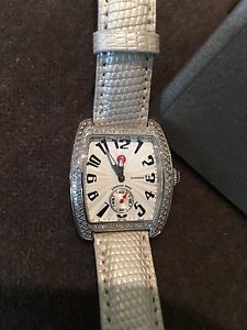 Michele Mini Urban Diamonds Bezel Swiss Quartz Women's Watch MW02A01A2001 NWT