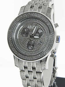 Men's Joe Rodeo Diamond Steel Watch J2024 3.50ct