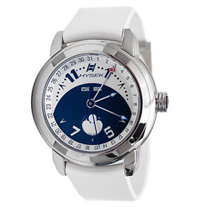 Hysek IO Moon Phase Men's 42mm Automatic White Silicone Date Watch IO4217A10