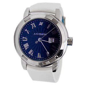 Hysek IO Men's 41mm Automatic White Silicone Sapphire Glass Date Watch IO4123A13