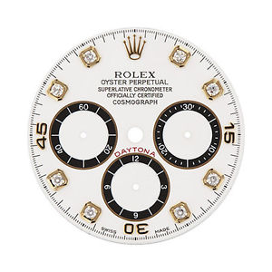 GENUINE ROLEX DAYTONA REF. 16528 WHITE DIAL WITH DIAMOND BRAND NEW  NEVER WORN