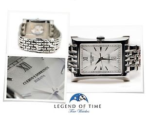 Cuervo y Sobrinos Esplendidos Watch Stainless Steel Bracelet Date Silver Dial