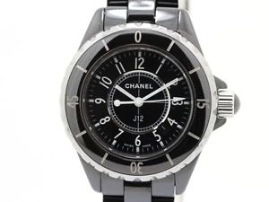 Used[A] Watch Women CHANEL J12 H0682 Quartz black ceramic W3Z
