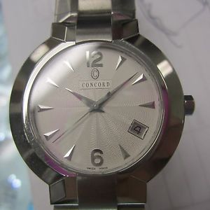 CONCORD LA SCALA MEN'S WATCH SAPPHIRE ALL S/S SWISS ORIGINAL NEW