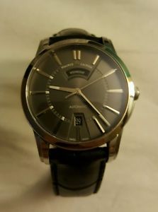 Maurice Lacroix Pontos Day Date Automatic Watch, ML 115, 41mm, Grey, Leather