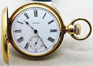 Rare Large 18k detent escapement pocket watch with broken staff