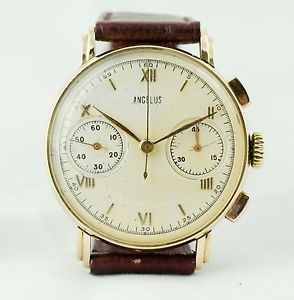 RARE CHRONOGRAPHE ANGELUS OR18K - CAL 215 Vintage swiss chronograph