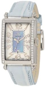 Gevril Women's 7247NE Avenue of Americas Mini Blue MOP Dial Diamonds Date Watch
