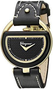 Salvatore Ferragamo Womens FG5010014 BUCKLE Analog Display Quartz Black Watch