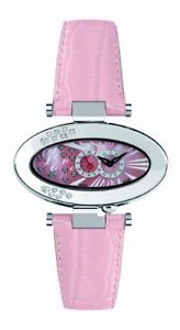 Gio Monaco Women's 450-A Cupido Oval Mother of Pearl Dial Pink Diamond Watch