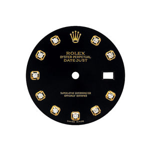 ROLEX  REF. 116233 DATEJUST BLACK DIAL WITH DIAMONDS WITH HANDS SET BRAND NEW