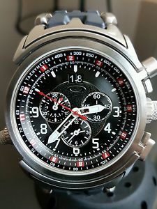 Oakley 12 gauge watch bracelet black dial great cond minute machine judge hollow